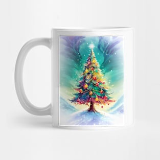 Cat Hiding in a Christmas Tree Mug